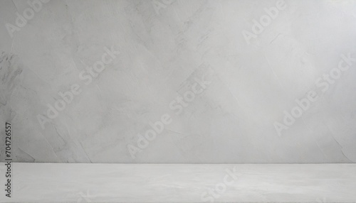 A grey wall background with space. photo