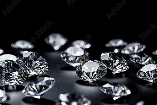 Black background with space for copy and diamonds.