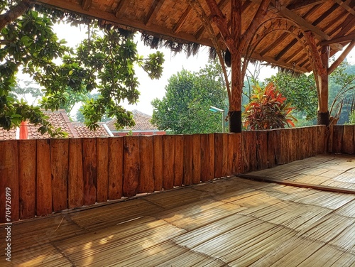 Beautiful scenery from saung balcony photo