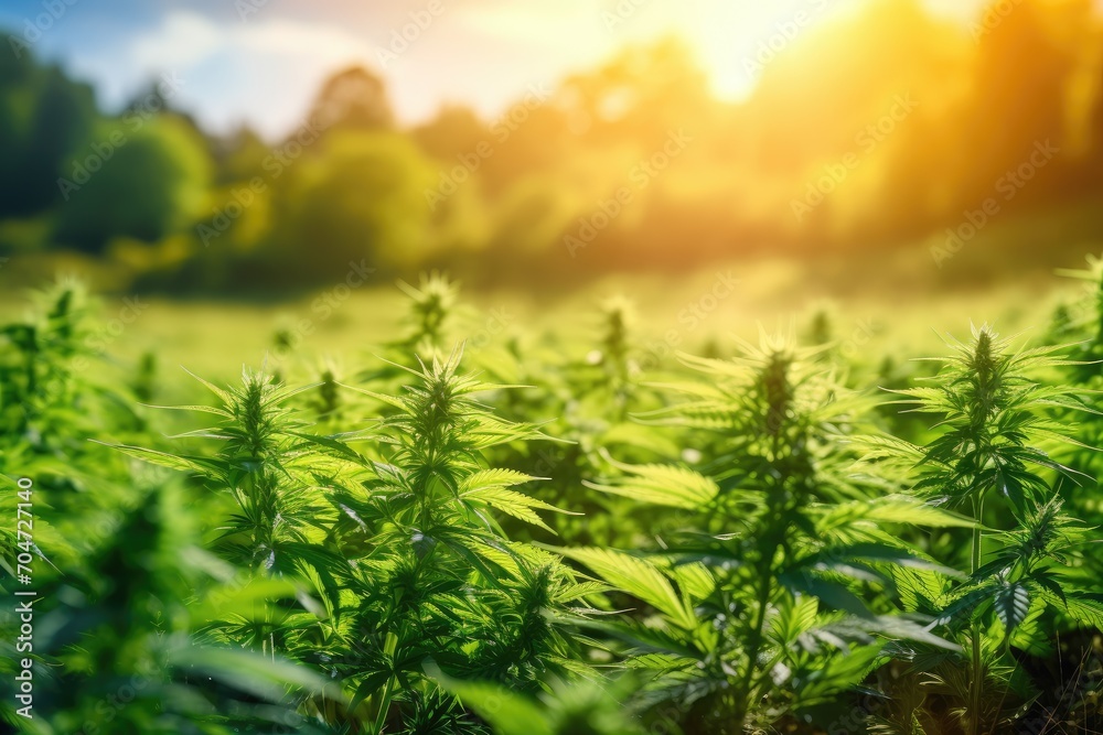 Cannabis plant leaves can be found in legal or illegal drug farms Cannabis plant leaves can be found in legal or illegal drug farms