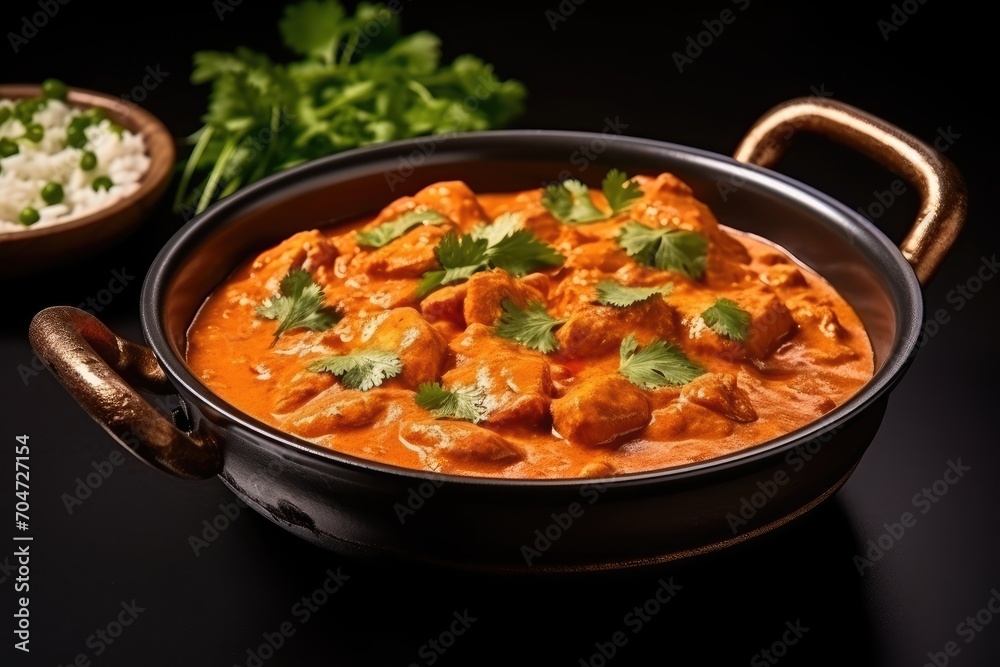 Indian butter chicken curry a delicious dish