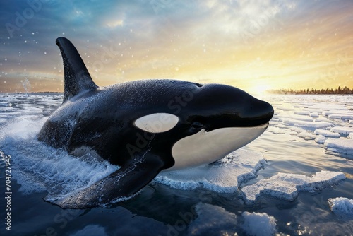 Arctic Majesty: The Orca's Winter Dance