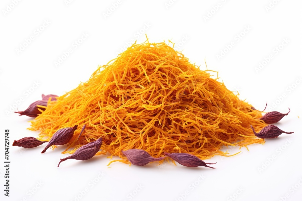 Fototapeta premium Isolated white saffron pile.