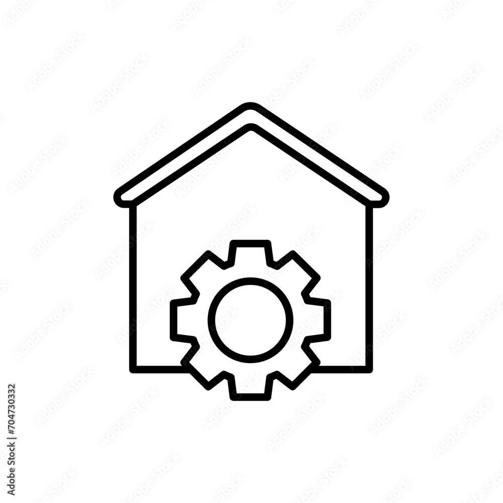 House setting outline icons, minimalist vector illustration ,simple transparent graphic element .Isolated on white background House setting outline icons, minimalist vector illustration ,simple transparent graphic element .Isolated on white background