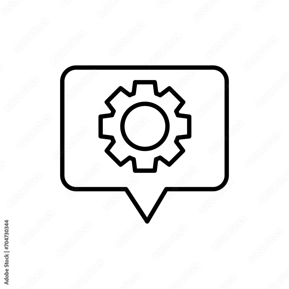 Chat settings outline icons, minimalist vector illustration ,simple transparent graphic element .Isolated on white background Chat settings outline icons, minimalist vector illustration ,simple transparent graphic element .Isolated on white background
