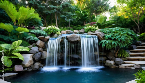 waterfall in garden