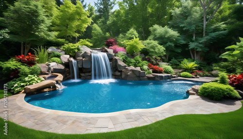 pool in the garden © JL Designs