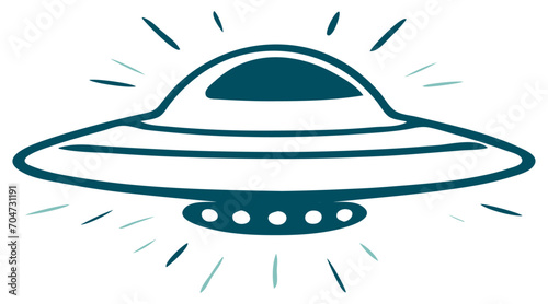 Statek spodek ufo ilustracja