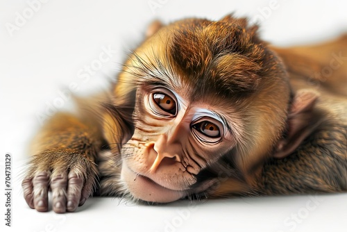 Lazy Monkey Isolated
