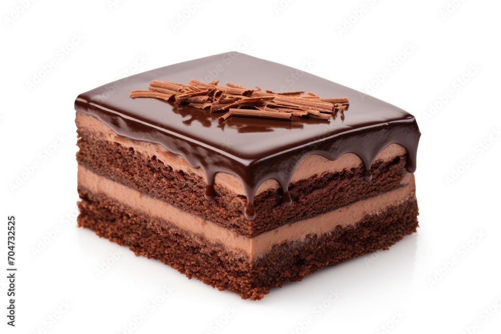 isolated chocolate cake on white background isolated chocolate cake on white background