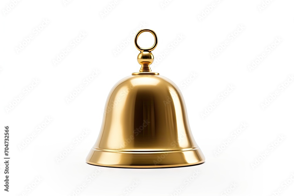 Isolated gold bell on white background with clipping path Isolated gold bell on white background with clipping path