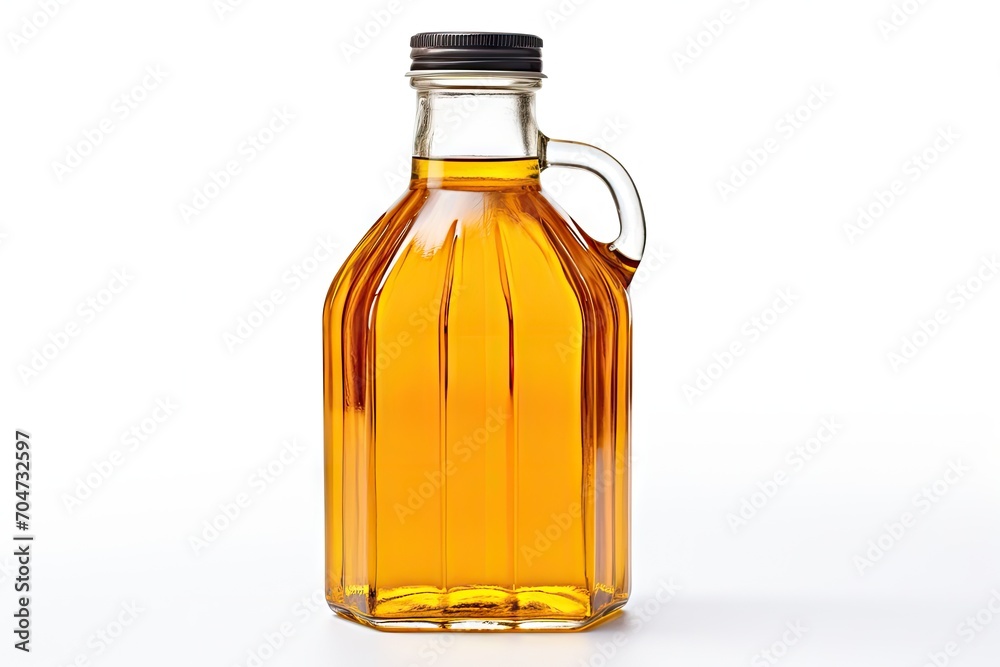 Isolated on white background Palm kernel cooking oil bottle