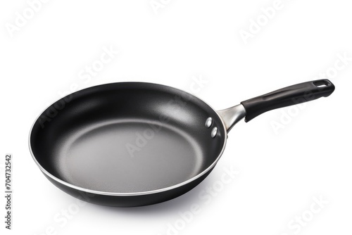 Isolated frying pan on white background with path