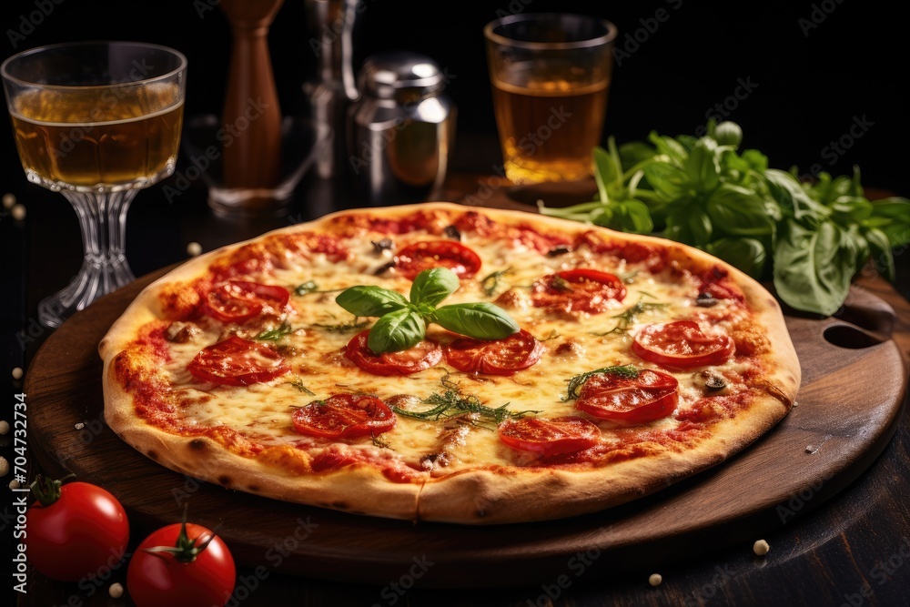 Italian pizza menu classic margarita Dinner