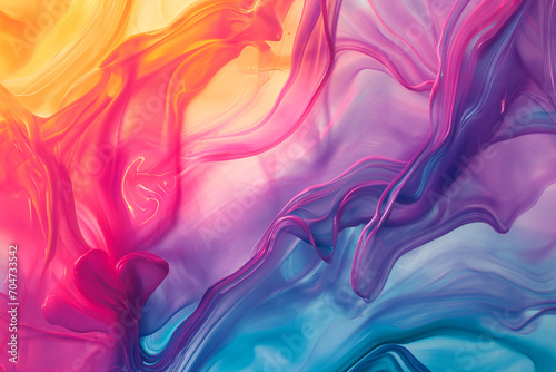 A Captivating Abstraction of Colorful Liquid in Motion, Evoking a Dynamic and Energetic Visual Symphony Dynamic Fluid Spectrum