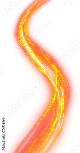 orange yellow glowing wavy line effect