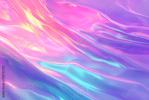 A Colorful Psychedelic Abstract Background, Bathed in Pastel Waves of Illuminating Hues, Creating a Mesmerizing Visual Symphony Holographic Neon Dreams