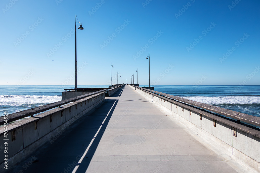 Mid day view of Venice Pier in Los Angeles California