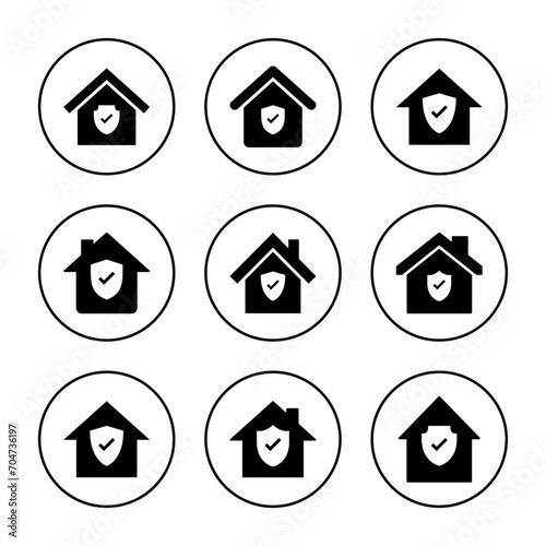 home insurance icon vector. home protection sign and symbol