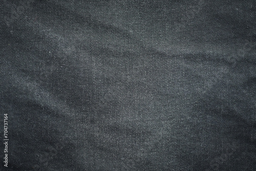 black denim clothing texture background, textile of pants fashion