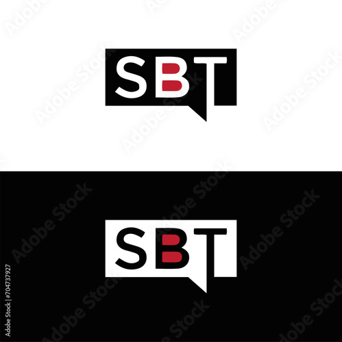 SBT logo. S B T design. White SBT letter. SBT, S B T letter logo design. Initial letter SBT letter logo set, linked circle uppercase monogram logo. S B T letter logo vector design. 