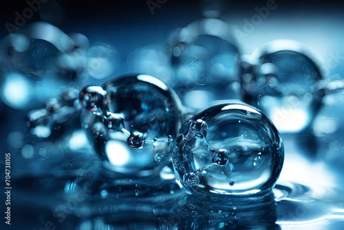 Ice crystal macro. Frozen soap bubbles capture intricate textures. Stunning close-up photograph showcasing unique frozen beauty. © Amila Vector