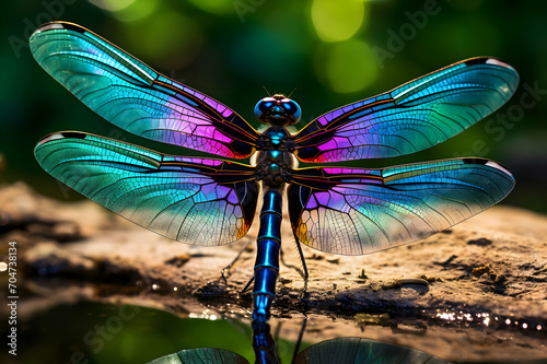 Close up of dragonfly in the nature. Beautiful dragonfly. © Richardo