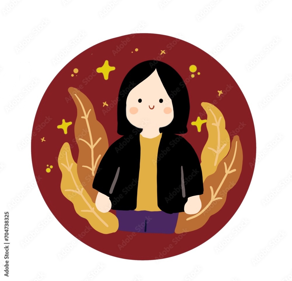 cute man / boyfriend character illustration icon