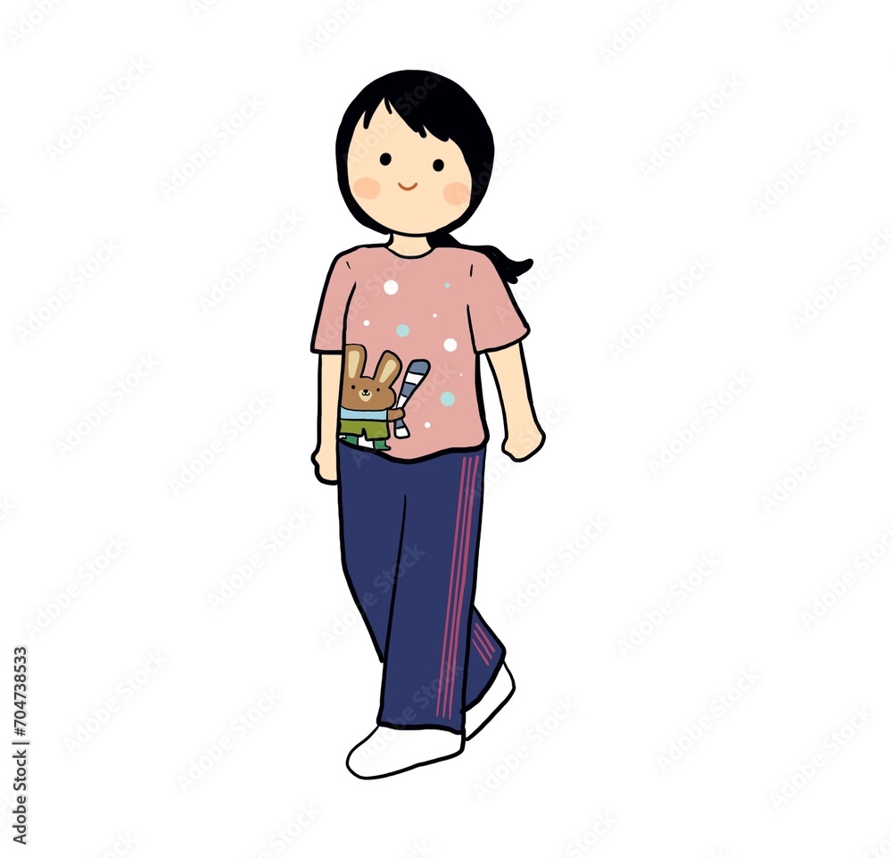 cute character illustration icon - cute girl women cute character illustration icon - cute girl women