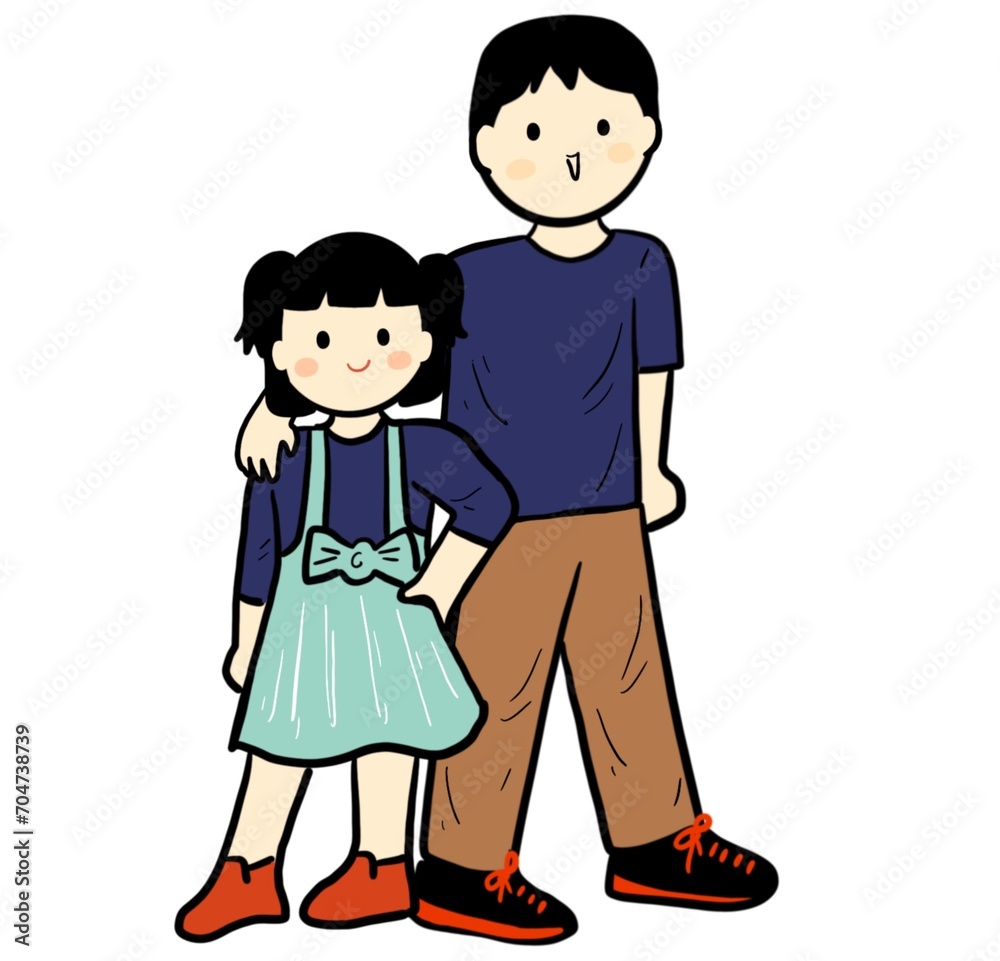 cute kids character illustration icon. Children illustration cute kids character illustration icon. Children illustration
