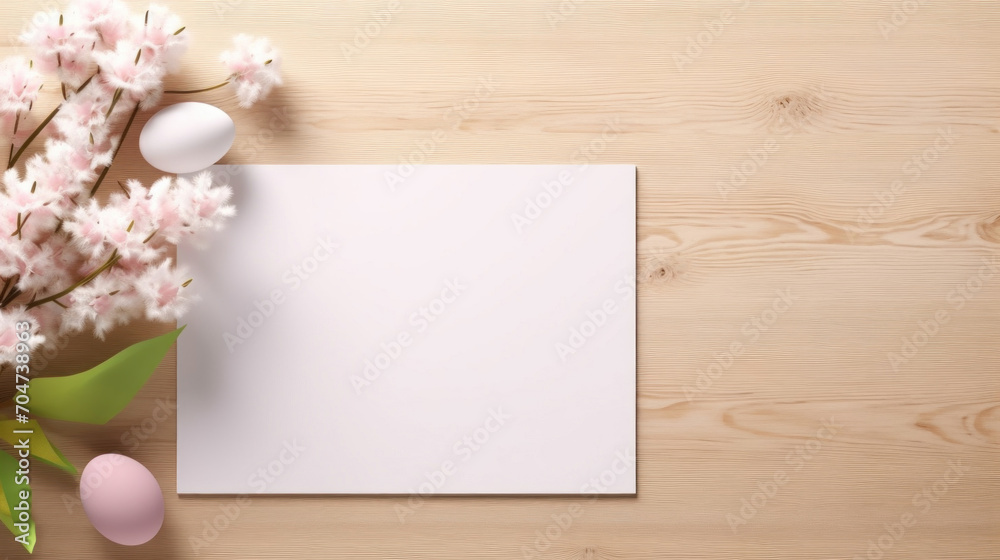 A single white Easter egg juxtaposed with fluffy cherry blossoms on a wooden surface, symbolizing renewal. A single white Easter egg juxtaposed with fluffy cherry blossoms on a wooden surface, symbolizing renewal.