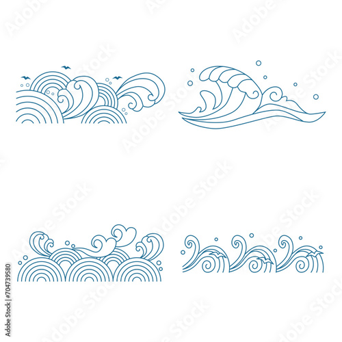 Traditional Chinese Wave. Oriental Style. Vector Illustration © Denu Studios