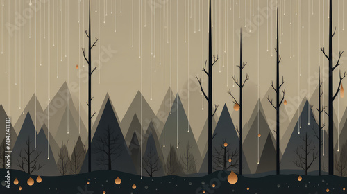 Forest Illustration,Perfect for Wall Art, Nature Calendars, Social Media Posts, Website Banners, Inspirational Quotes, Desktop Backgrounds, Wallpaper