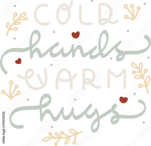Winter Lettering. Hand Drawn Winter Phrases. Hand Lettering Typography for badge, banner, poster, card