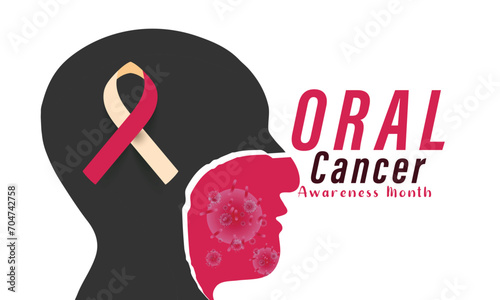 Oral Cancer Awareness Month. background, banner, card, poster, template. Vector illustration.