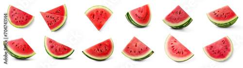 Set of slice watermelon isolate on transparency background png 