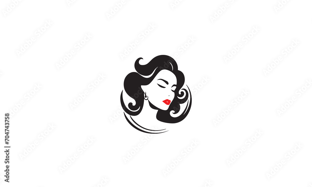 Fototapeta premium logo fashion shop vector black design white background 