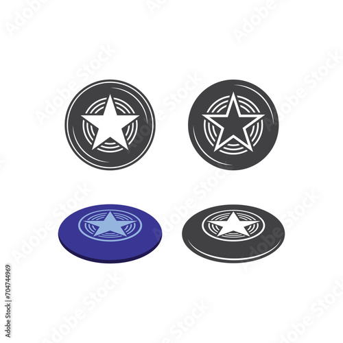 frisbee logo icon set