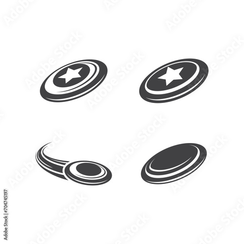 frisbee logo icon set photo