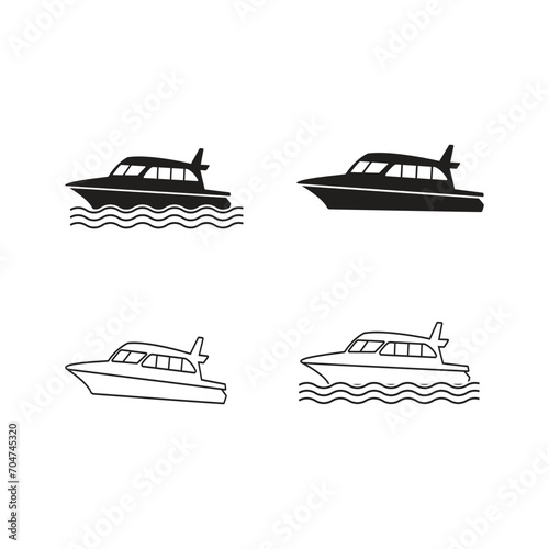 speedboat icon vector