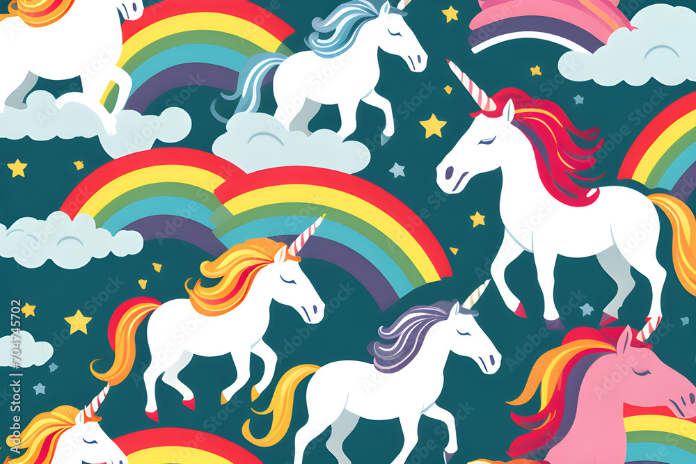 the beauty of smooth and fantastic unicorns and rainbow patterns generative ai the beauty of smooth and fantastic unicorns and rainbow patterns generative ai