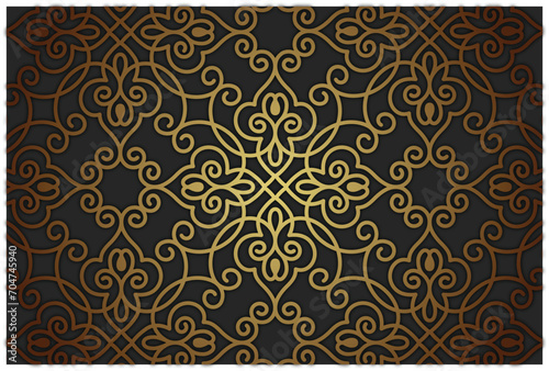 Seamless arabic pattern background. Arabian style Islamic ornamental Vector illustration