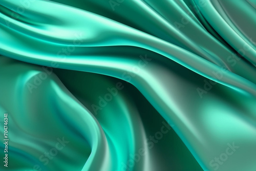 Green Satin Silk Luxurious Fabric Background