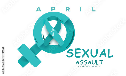 Sexual assault awareness month. background, banner, card, poster, template. Vector illustration.