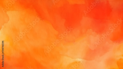 Brushed painted abstract orange-red watercolor background. blending create layers of colors. Brush stroked painting.