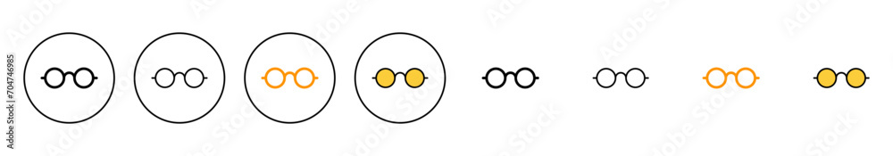 Glasses icon set vector. Glasses sign and symbol Glasses icon set vector. Glasses sign and symbol