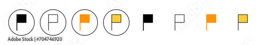 Flag icon set vector. Gps location pin map. Location marker symbol.