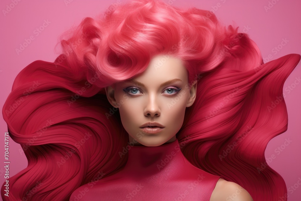 Naklejka premium portrait of a woman with red hair