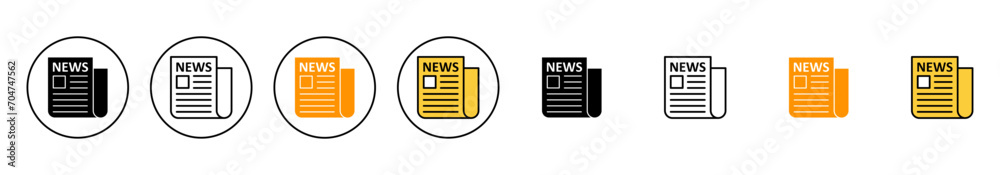 Newspaper icon set vector. news paper sign and symbolign Newspaper icon set vector. news paper sign and symbolign