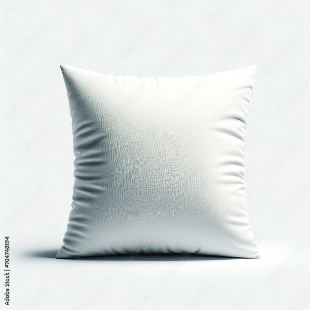 White Pillow Mockup on Clean Background for Interior Design White Pillow Mockup on Clean Background for Interior Design